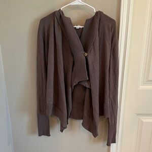 Elegant Women's Brown Cardigan Sweater